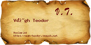 Végh Teodor névjegykártya