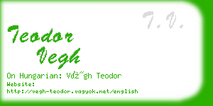 teodor vegh business card